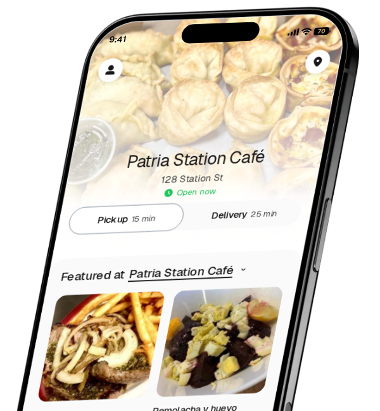 Patria Station Café app preview